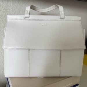 Tory Burch Ivory Block Satchel Bag